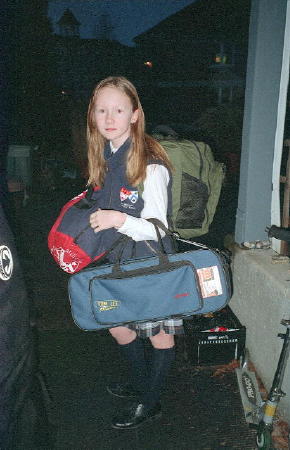 Jenny is packed and ready for school!