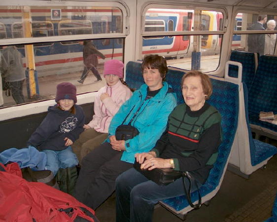 On the train to London
