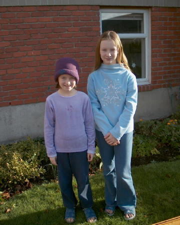 Jenny and Claire at the end of 2002